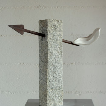 Skulptur mit dem Titel "sweet arrow" von Enzoyote, Original-Kunstwerk, Stein