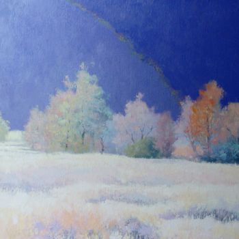 Painting titled "Paisaje de invierno…" by Maerlo, Original Artwork, Oil