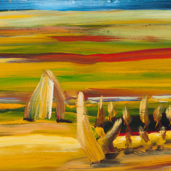 제목이 "Abstrakte Landschaft"인 미술작품 Eckhard Pawlowski로, 원작, 온도