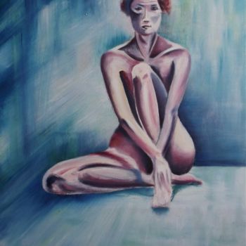 Painting titled "Celine" by Epicedune, Original Artwork, Oil
