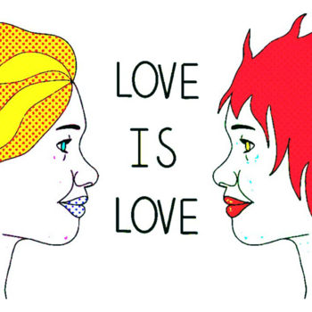 Artes digitais intitulada "Love is Love" por Lady Stitches, Obras de arte originais