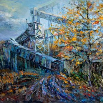 Painting titled "Stairway to heaven" by Epimitreus, Original Artwork, Oil