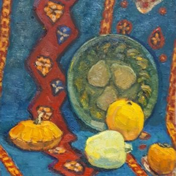 Peinture intitulée "Натюрморт с желтыми…" par Vera Emelyanova, Œuvre d'art originale, Huile