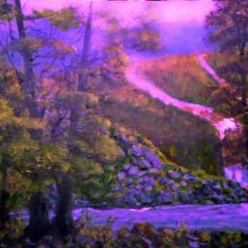 Pittura intitolato "The Hills" da Robert Berrigan, Opera d'arte originale