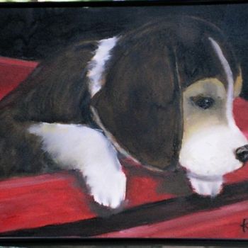 Картина под названием "Pup" - Robert Berrigan, Подлинное произведение искусства