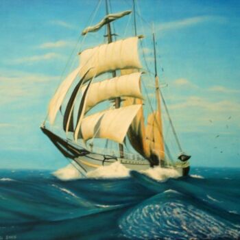 Pintura titulada "Pupa Yelken (Stern)" por Erdal Bölükbaşı, Obra de arte original