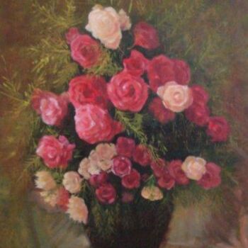 "Güzel Güller" başlıklı Tablo Erdal Bölükbaşı tarafından, Orijinal sanat, Petrol