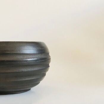 Sculpture intitulée "COCOON (Black Potte…" par Erdem Aybar, Œuvre d'art originale, Céramique