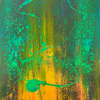 Peinture intitulée "Vies en eaux troubl…" par Éric Denis, Œuvre d'art originale, Acrylique