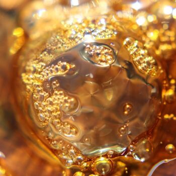 Photographie intitulée "Gold Bubbles" par Erealpha, Œuvre d'art originale, Photographie numérique