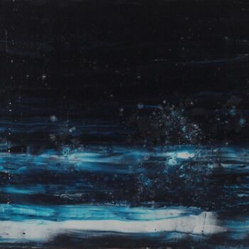 Картина под названием "BLUE #2" - Erealpha, Подлинное произведение искусства, Акрил Установлен на Деревянная рама для носилок