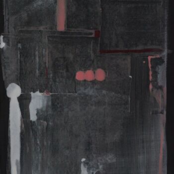 Schilderij getiteld "Abstract #7 the lady" door Erealpha, Origineel Kunstwerk, Acryl