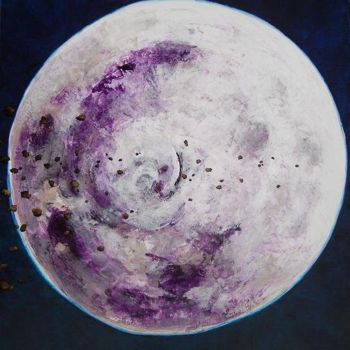 Peinture intitulée "Mouvement cosmique 1" par Erealpha, Œuvre d'art originale, Huile