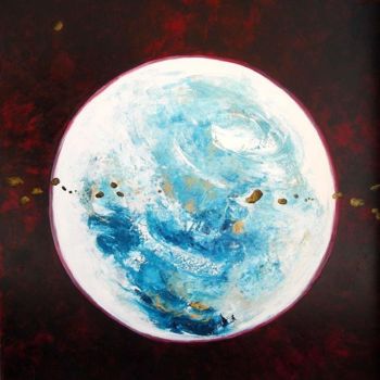 Peinture intitulée "Mouvement cosmique 2" par Erealpha, Œuvre d'art originale, Huile