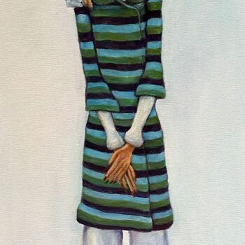 Картина под названием "Doll" - Sergey Eremin, Подлинное произведение искусства, Акрил Установлен на Деревянная рама для носи…