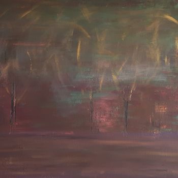 Malerei mit dem Titel "Glowing December Li…" von Erial, Original-Kunstwerk, Acryl