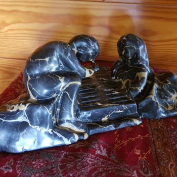 Sculpture titled "Backgammon" by Eric Amato, Original Artwork, Stone