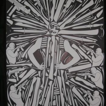 Drawing titled "Bones" by Eric Amiel, Original Artwork