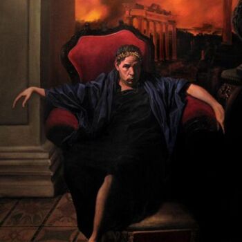 Painting titled "The Madness of Nero" by Eric Armusik, Original Artwork, Other