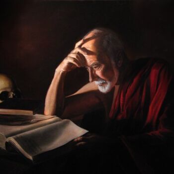 Malarstwo zatytułowany „St. Jerome” autorstwa Eric Armusik, Oryginalna praca, Olej