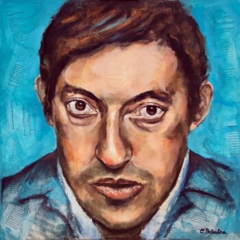 Painting titled "Gainsbourg" by Eric Ballestra, Original Artwork, Oil