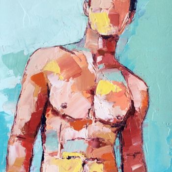 Картина под названием "homme" - Eric Bertagnoli, Подлинное произведение искусства, Масло