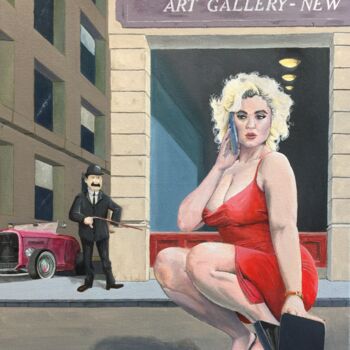 Картина под названием "New York Office - H…" - Eric Blondel, Подлинное произведение искусства, Акрил