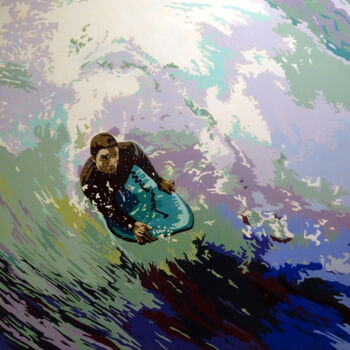 Malerei mit dem Titel "Bodysurf" von Eric Bourdon, Original-Kunstwerk, Andere