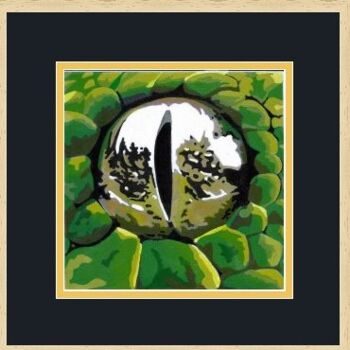 "Green Mamba" başlıklı Tablo Eric Bourdon tarafından, Orijinal sanat, Petrol