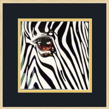 Pittura intitolato "zebra" da Eric Bourdon, Opera d'arte originale, Olio