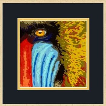 Pintura titulada "Mandrill" por Eric Bourdon, Obra de arte original, Oleo