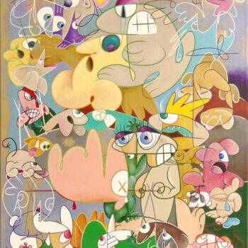 Картина под названием "CARNICA" - Eric Bourdon, Подлинное произведение искусства, Акрил Установлен на Деревянная рама для но…