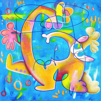 Картина под названием "BURNOUT" - Eric Bourdon, Подлинное произведение искусства, Акрил Установлен на Деревянная рама для но…
