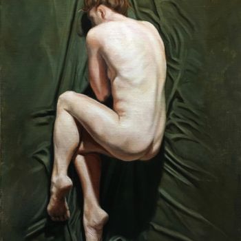 Peinture intitulée "Endormie" par Eric Cardonnel, Œuvre d'art originale