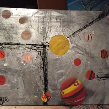 Peinture intitulée "Planète" par Eric Carré, Œuvre d'art originale