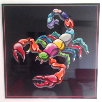 Peinture intitulée "scorpion.jpg" par Ed, Œuvre d'art originale, Aérographe
