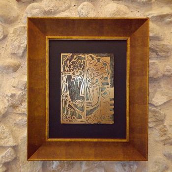 Escultura intitulada "Bronze plate II" por Eric Doireau, Obras de arte originais, Metais