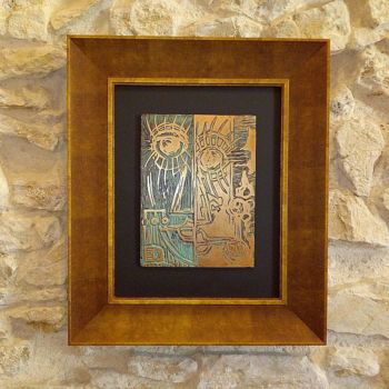 Γλυπτική με τίτλο "Bronze plate I" από Eric Doireau, Αυθεντικά έργα τέχνης, Μέταλλα
