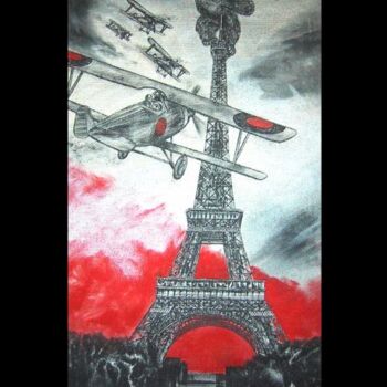 Painting titled "King Kong in Paris" by Eric Eric, Original Artwork