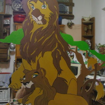 Artcraft titled "roi lion" by Eric Escutenaire, Original Artwork