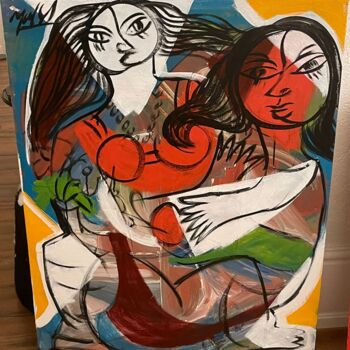 Painting titled "5_Eliza" by Eric Force, Original Artwork, Acrylic Mounted on Wood Stretcher frame