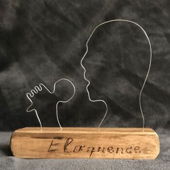 Γλυπτική με τίτλο "Éloquence 2" από Eric Garnier, Αυθεντικά έργα τέχνης, Καλώδιο