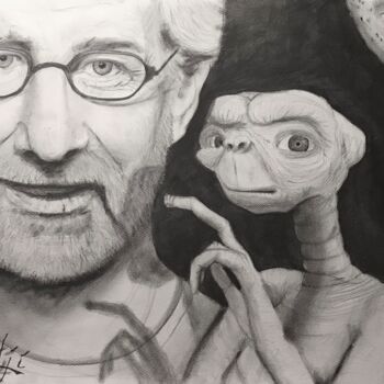 제목이 "E.T."인 그림 Eric Garnier로, 원작, 흑연