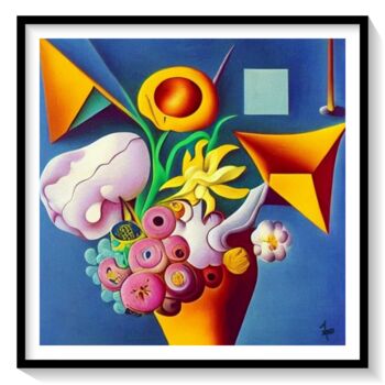 Digitale Kunst mit dem Titel "Le bouquet" von Eric Isambourg, Original-Kunstwerk, Digitale Malerei
