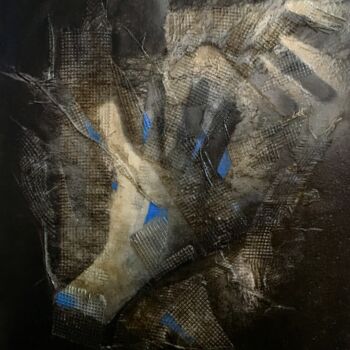 Painting titled "Les mains rupestres…" by Eric Leroy (Rico), Original Artwork, Spray paint