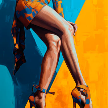 Arts numériques intitulée "#1 - Wonderful legs…" par Eric Lespinasse, Œuvre d'art originale, Peinture numérique