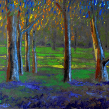 Painting titled "Eucalyptus Grove" by Eric Matranga, Original Artwork, Oil