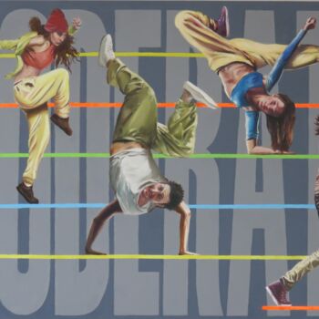 Картина под названием "Moderato breakers" - Eric Mazurie, Подлинное произведение искусства, Масло Установлен на Деревянная п…
