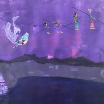 Pittura intitolato "migration" da Eric Pailhassard, Opera d'arte originale, Acrilico
