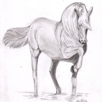 Картина под названием "cheval-120208-2140-…" - Eric Picard, Подлинное произведение искусства